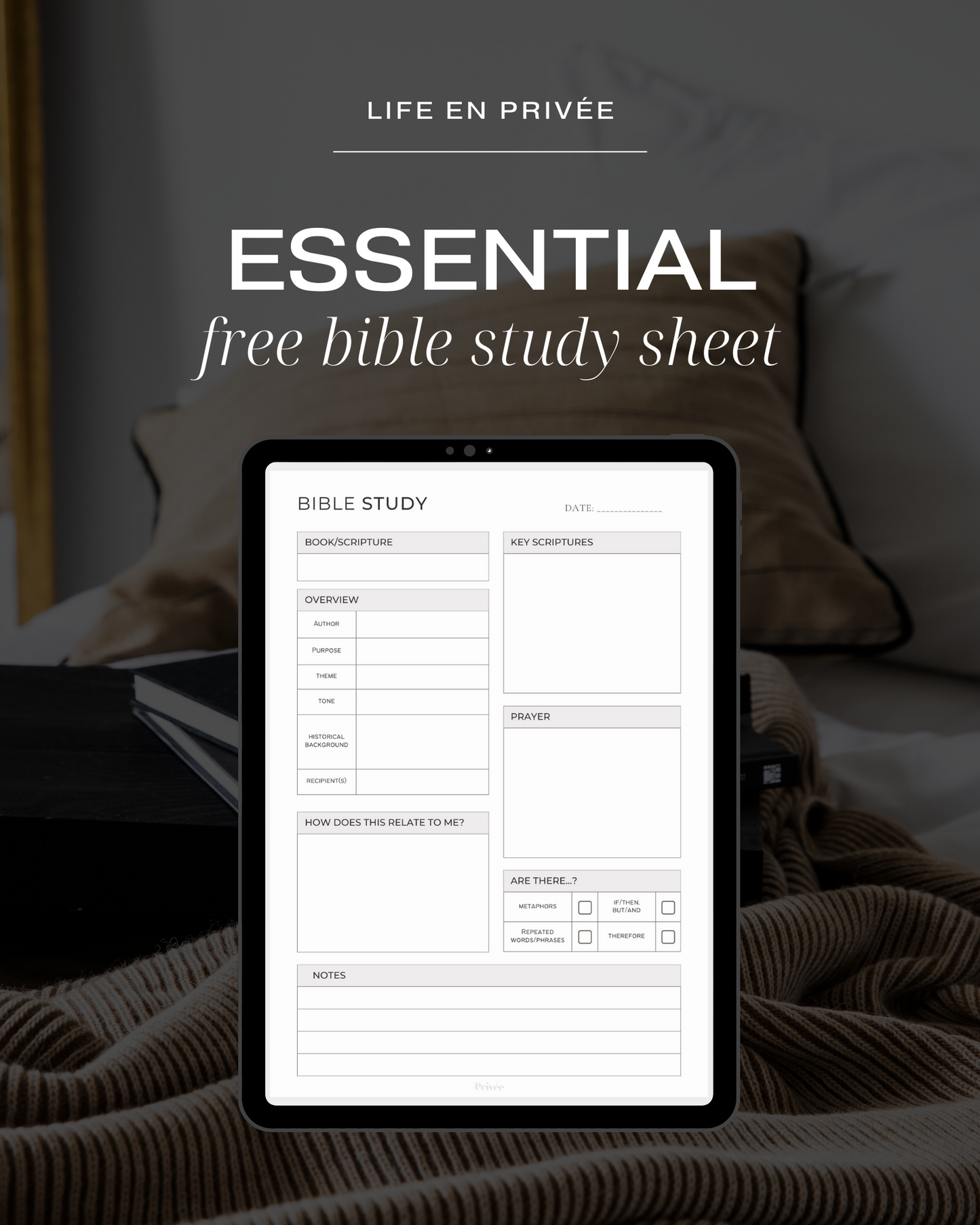 FREE Printable + Digital Bible Study Worksheet